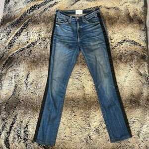 McGuire Medium Wash Jeans with Silky Black Stripe Down Sides Size 25